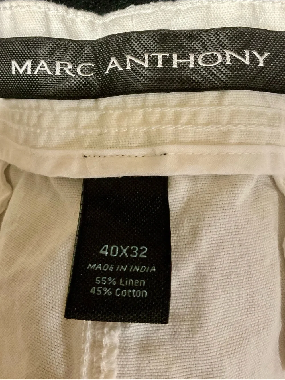 Marc Anthony White Men’s Chino Pants 40x32